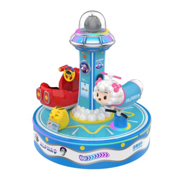 Blue mini rotating car for kids - Image 6