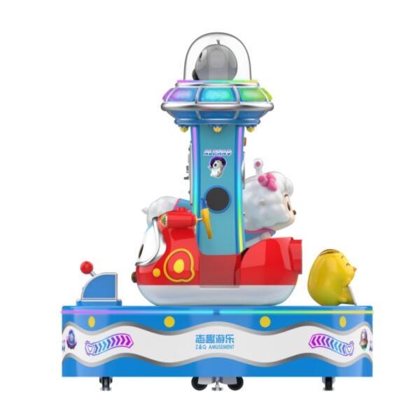 Blue mini rotating car for kids - Image 4