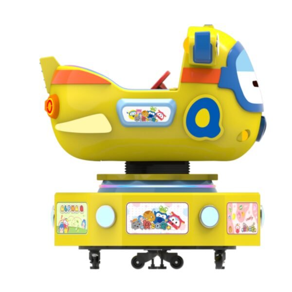 yellow Cartoon lift swing car for kids - Duoduo - Image 6