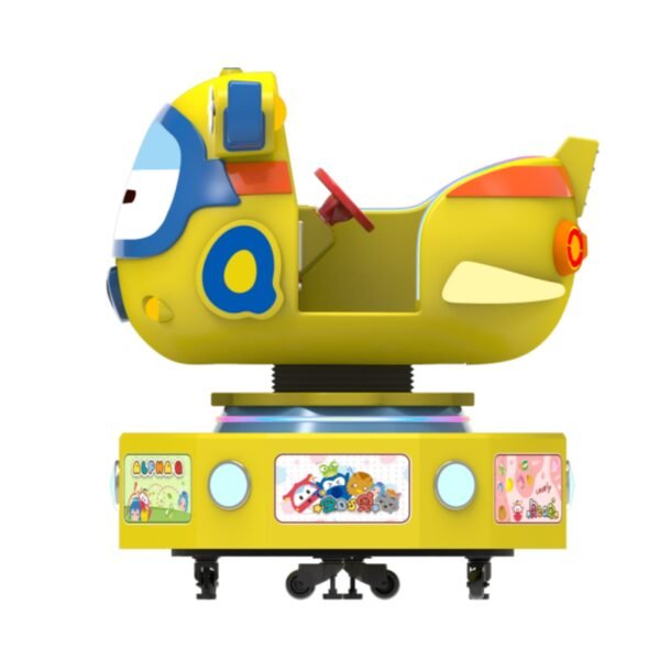 yellow Cartoon lift swing car for kids - Duoduo - Image 4