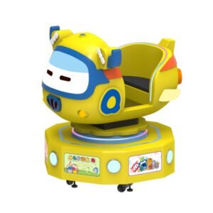 yellow Cartoon lift swing car for kids - Duoduo
