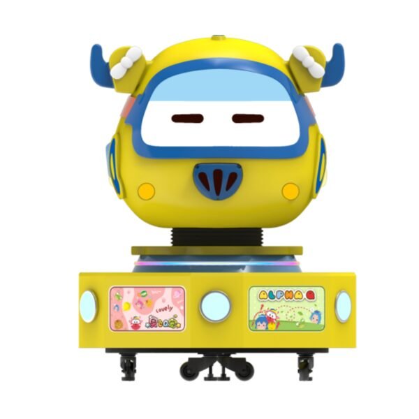 yellow Cartoon lift swing car for kids - Duoduo - Image 2