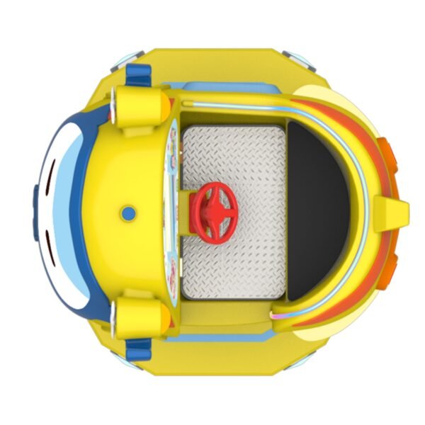 yellow Cartoon lift swing car for kids - Duoduo - Image 5