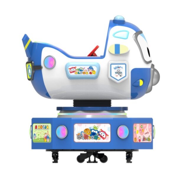 Light blue cartoon Liftable rocking car for kids - Sheriff Bag - Image 6