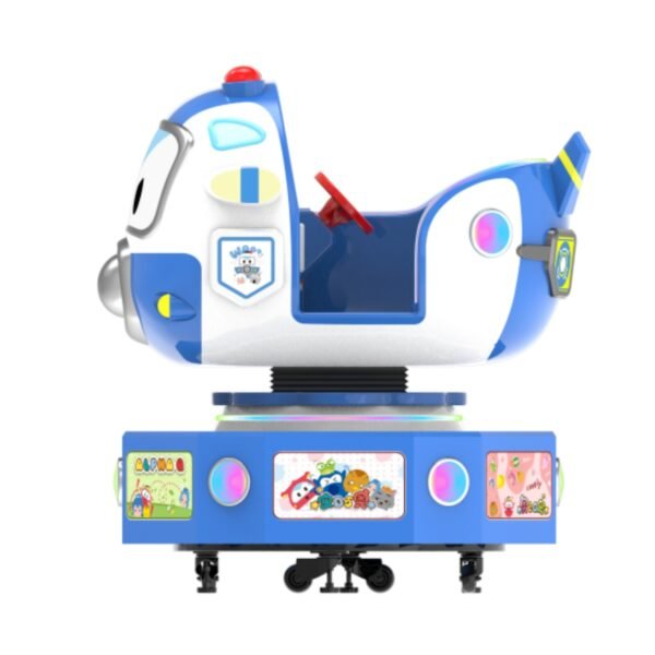 Light blue cartoon Liftable rocking car for kids - Sheriff Bag - Image 5