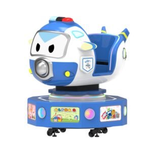 Light blue cartoon Liftable rocking car for kids - Sheriff Bag
