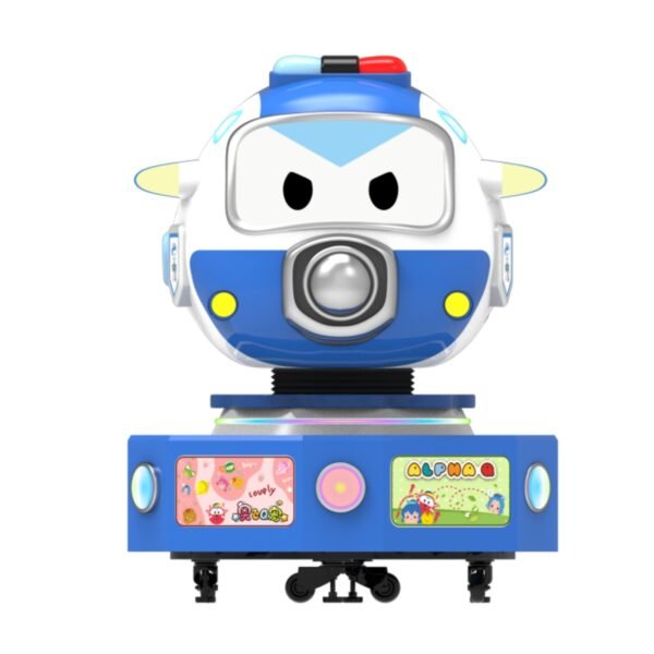 Light blue cartoon Liftable rocking car for kids - Sheriff Bag - Image 2