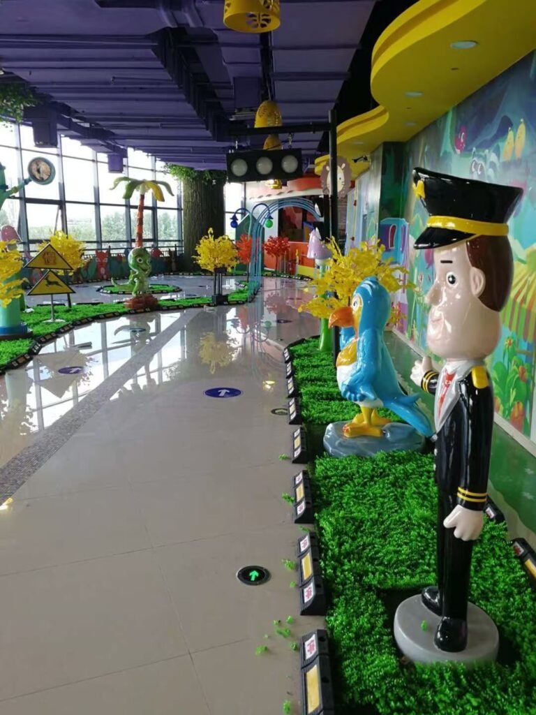 Interactive EV ride for kids with joystick-style controls