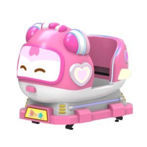 Pink cartoon rocking car for children - Xiao Ai