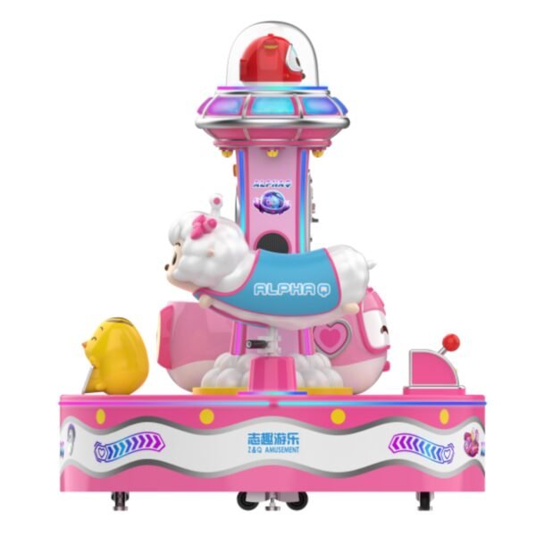 Pink mini carousel for kids - Image 6