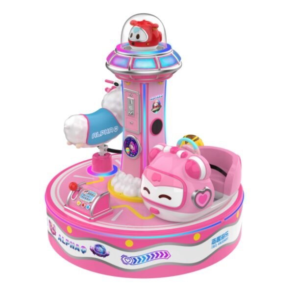 Pink mini carousel for kids
