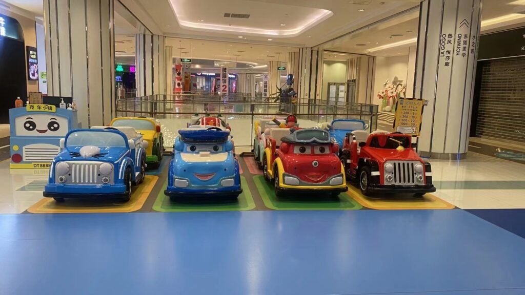Indoor fiberglass ride-on car for kids amusement center