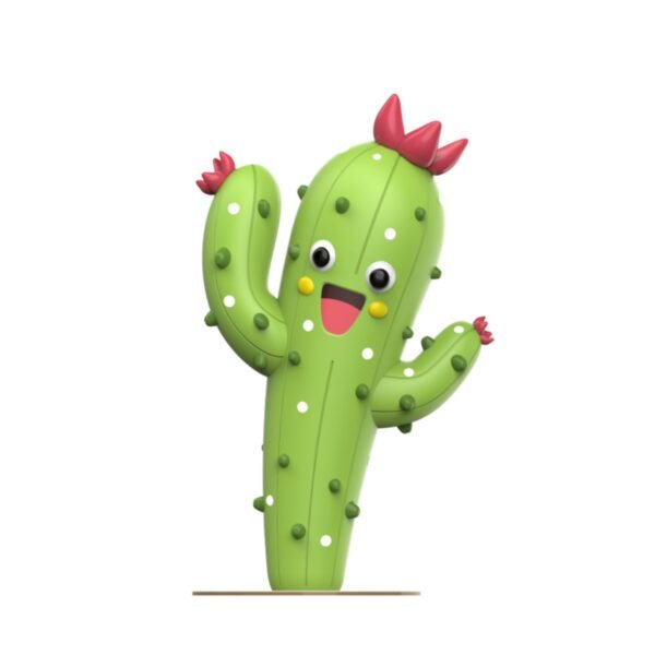 Will Interactive Car Cartoon Theme Town - Cactus Ornament - Image 2