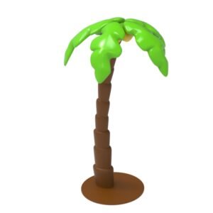 Will Interactive Car Cartoon Theme Town - Coconut Tree Ornament