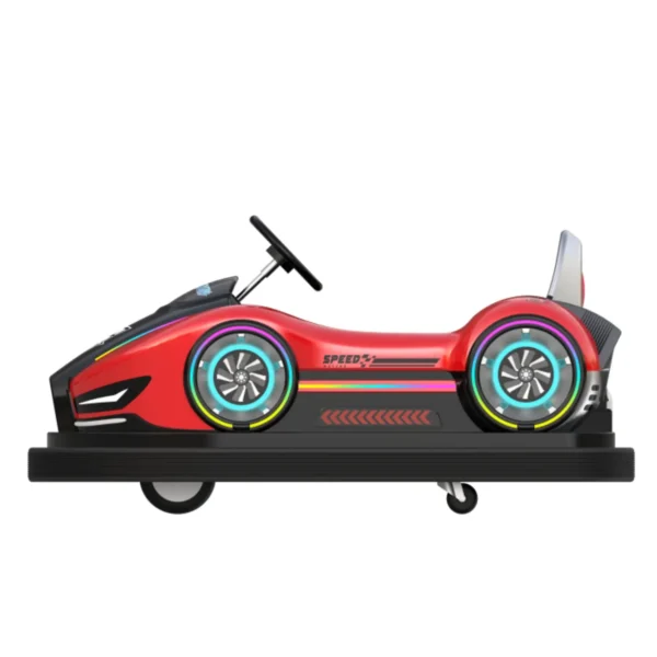 Card-swipe operated red bumper cars in an outdoor amusement setup price