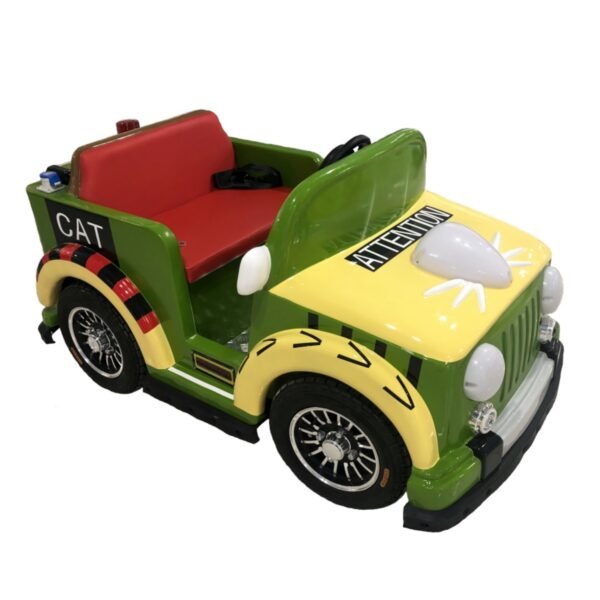 Cartoon pet cat theme square car for kids - green - Image 2