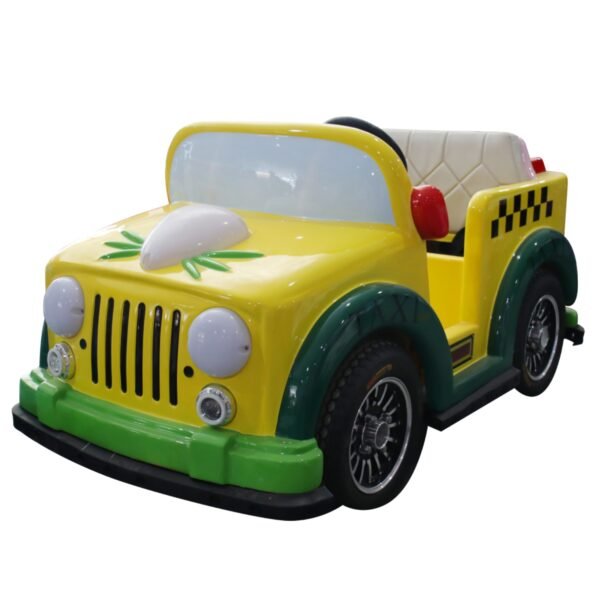 Cartoon pet cat theme square car for kids - yellow - Image 2