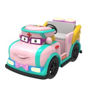 Cartoon-themed functional square car for kids - Ambulance