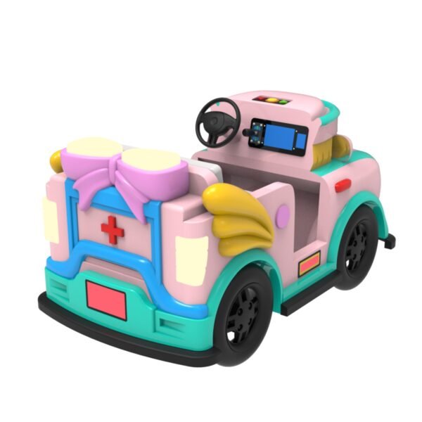 Cartoon-themed functional square car for kids - Ambulance - Image 4