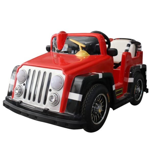 Cartoon-themed functional square car for kids - Red Jeep - Image 3
