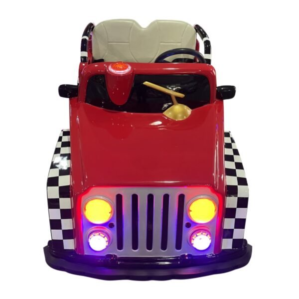 Cartoon-themed functional square car for kids - Red Jeep - Image 2