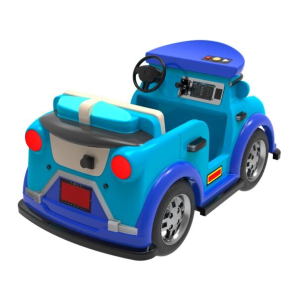 Cartoon-themed functional square car for kids - blue police car - Image 6