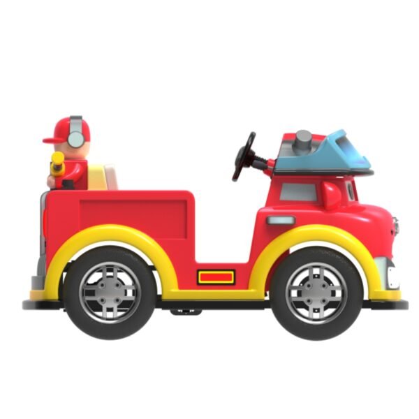 Cartoon-themed functional square car for kids - fire truck - Image 6