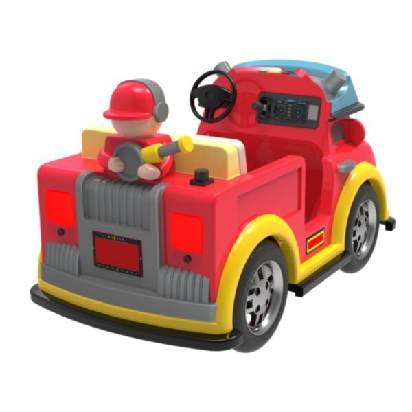 Cartoon-themed functional square car for kids - fire truck - Image 5