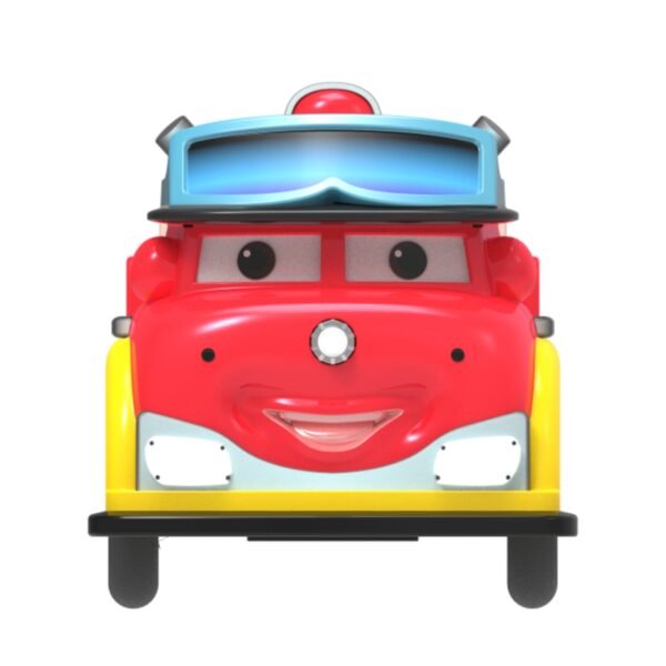 Cartoon-themed functional square car for kids - fire truck - Image 4
