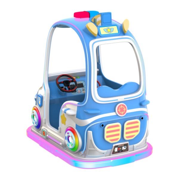 Children's cartoon pet LED blue square car - Super Battle Car with roof - Image 7
