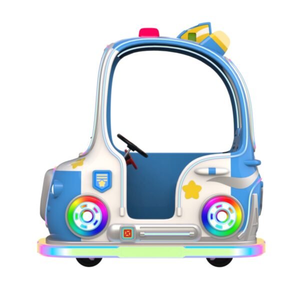 Children's cartoon pet LED blue square car - Super Battle Car with roof - Image 4