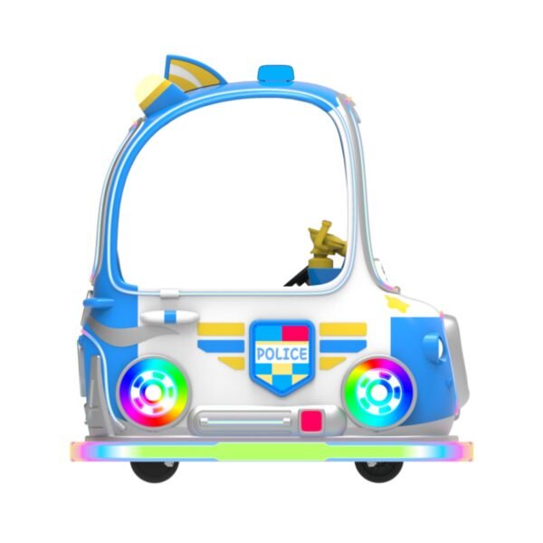 Children's cartoon pet LED blue square car - Super Battle Car with roof - Image 3