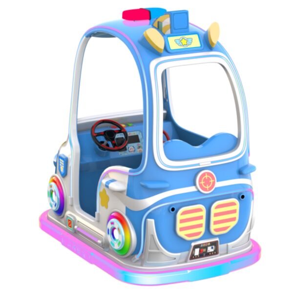 Children's cartoon pet LED blue square car - Super Battle Car with roof - Image 2