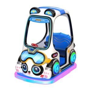 Children's cartoon pet LED blue square car - Super cute cat with roof