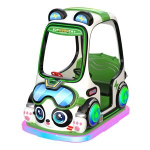 Children's cartoon pet LED green square car - Super cute cat with roof
