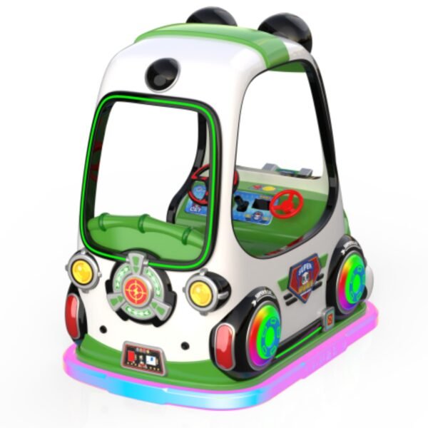 Children's cartoon pet LED green square car - Super cute cat with roof - Image 6