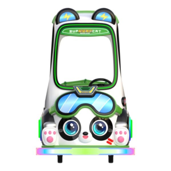 Children's cartoon pet LED green square car - Super cute cat with roof - Image 5