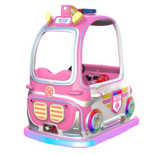 Children's cartoon pet LED pink square car - Super Battle Car with roof - Image 7