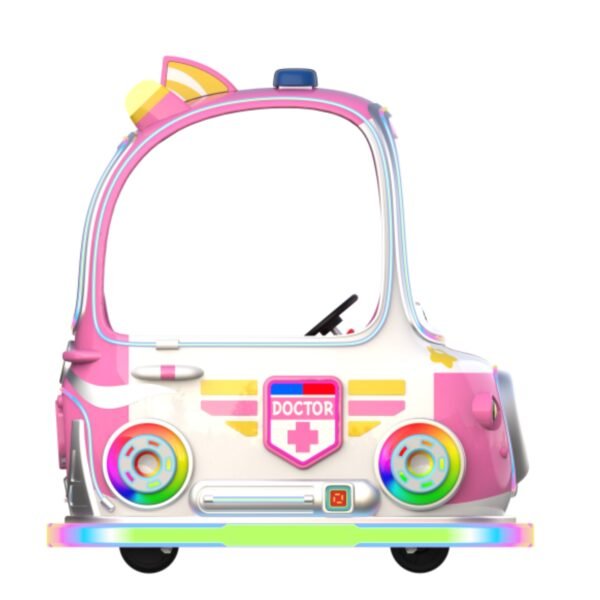 Children's cartoon pet LED pink square car - Super Battle Car with roof - Image 4
