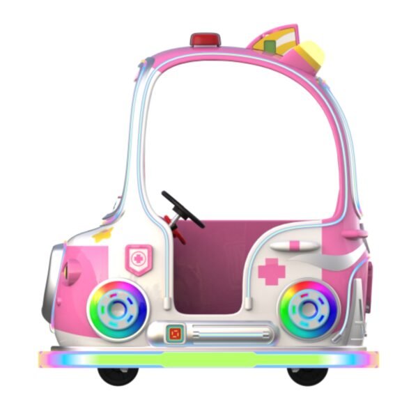 Children's cartoon pet LED pink square car - Super Battle Car with roof - Image 3