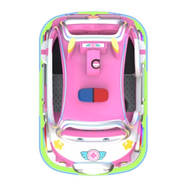 Children's cartoon pet LED pink square car - Super Battle Car with roof - Image 2