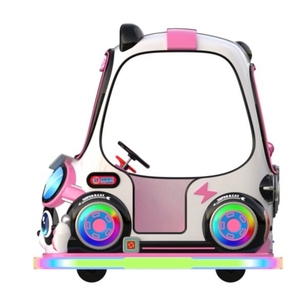 Children's cartoon pet LED pink square car - Super cute cat with roof - Image 4