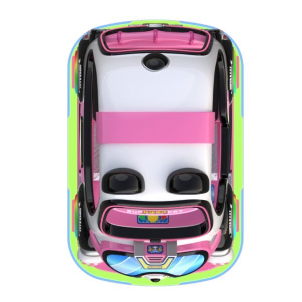 Children's cartoon pet LED pink square car - Super cute cat with roof - Image 2