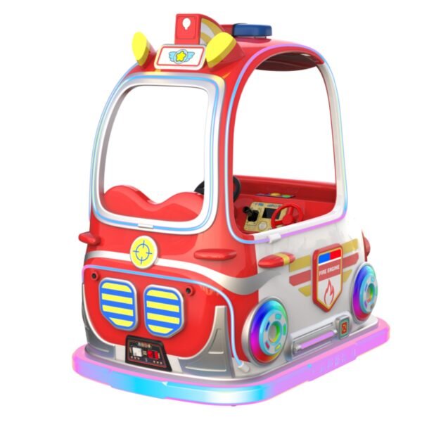 Children's cartoon pet LED red square car - Super Battle Car with roof - Image 5