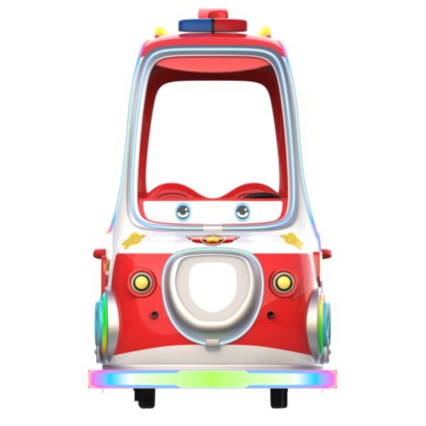Children's cartoon pet LED red square car - Super Battle Car with roof - Image 4