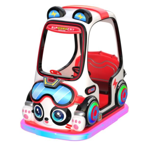 Children's cartoon pet LED red square car - Super cute cat with roof