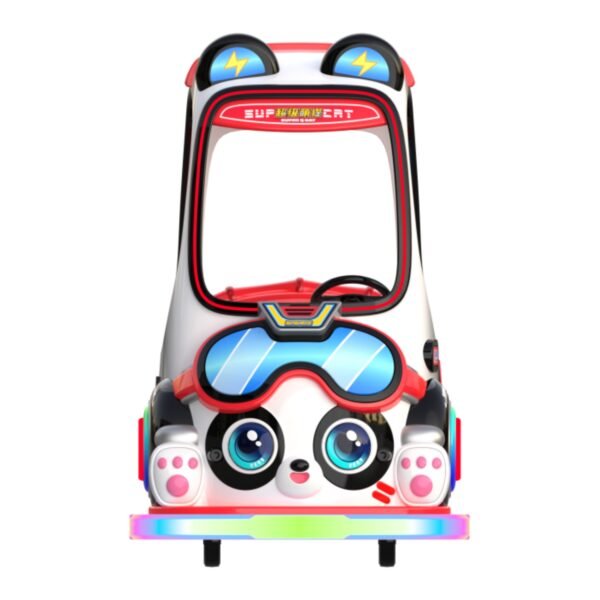 Children's cartoon pet LED red square car - Super cute cat with roof - Image 5