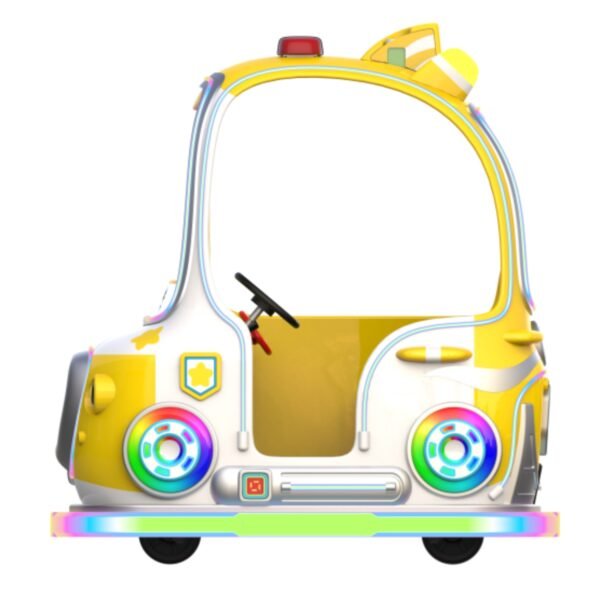 Children's cartoon pet LED yellow square car - Super Battle Car with roof - Image 8