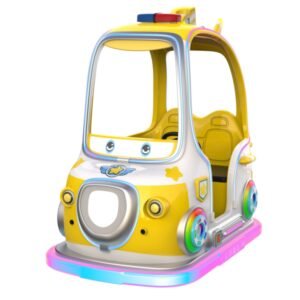 Children's cartoon pet LED yellow square car - Super Battle Car with roof