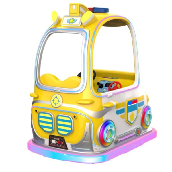 Children's cartoon pet LED yellow square car - Super Battle Car with roof - Image 5